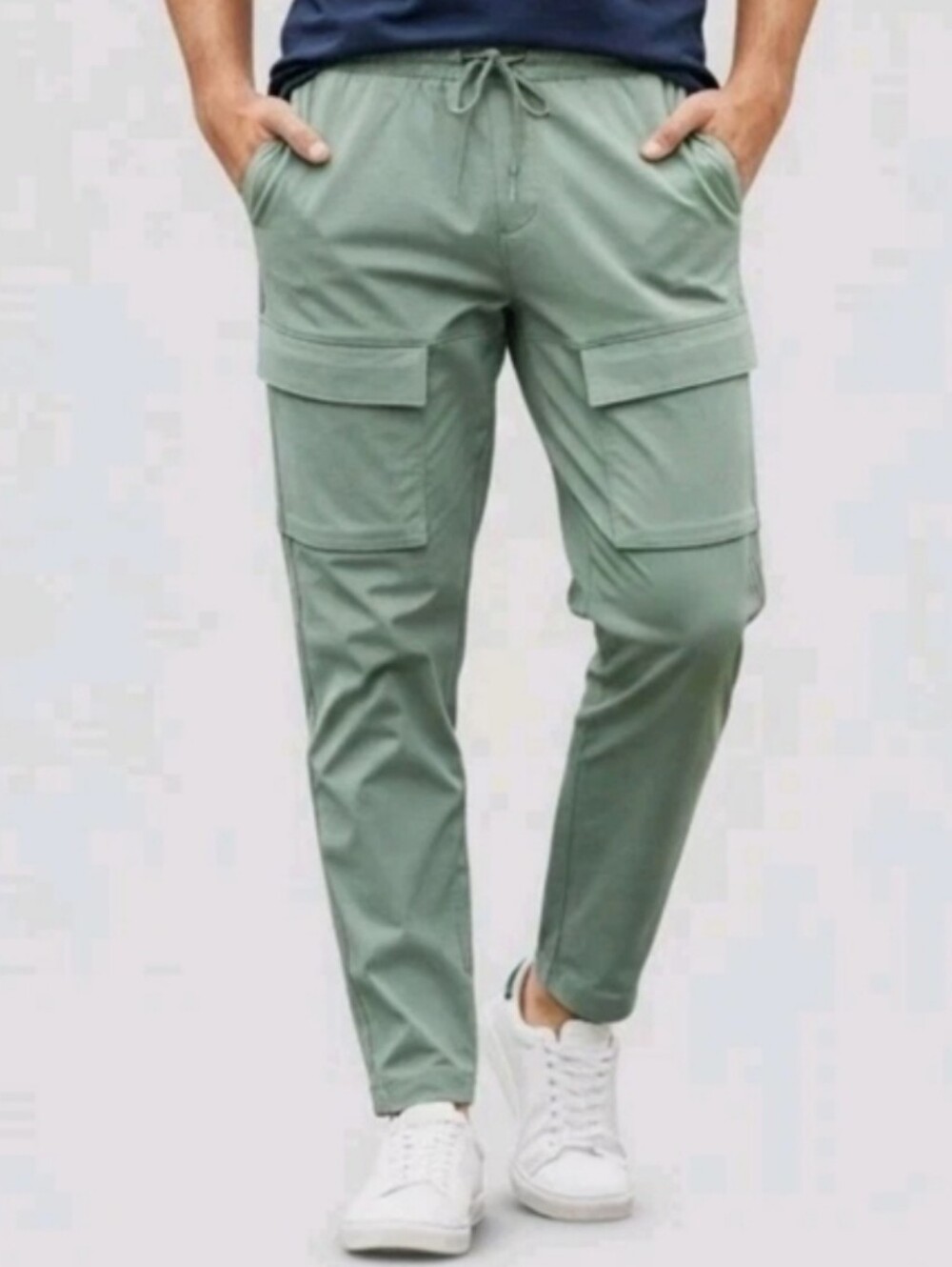 Mens XXL Green Cargo Pants Athletic Lightweight Water Repellent SPF 50 Hiking - Picture 11 of 11